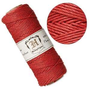 1mm RED HEMP CORD 205 ft Spool ~Cording~Twine~Crafts  