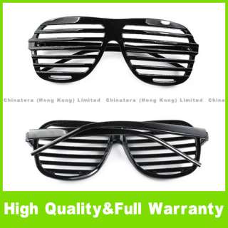 Full Shutter Shades Glasses Sunglasses Club Party Black  