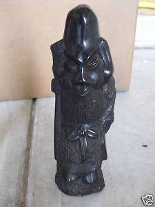 RARE Hand Carved Lava Ethnic Man Statue LOOK  