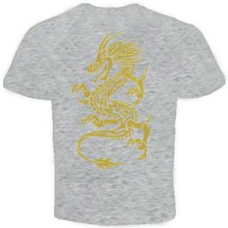 Gold Dragon tattoo chinese Asian New T shirt MMA UFC  