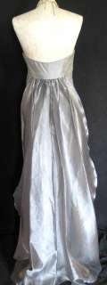 NWT Jessica McClintock Silver Winged Formal Dress Gown Size 6  