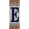   Buchstaben aus Keramik   Fliesen / mediterranes Flair mit Azulejos   E