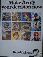1977 New Zealand Regular Army military poster original  