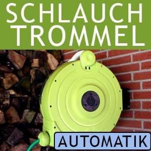 Automatik Schlauchtrommel 20 Meter grün  Garten