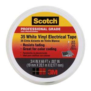   in. x 66 ft. #35 White Electrical Tape 10828 BA 10 