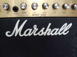 Vintage Marshall Artist 4203 Combo Tube Amp w/ Power Cable and 