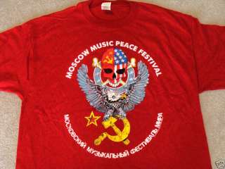 1989 MOSCOW PEACE MUSIC FESTIVAL T Shirt XL  