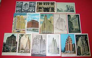 New York, NY, Lot Of Postcards Showing Fourteen Different Early Hotels 