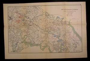 Neighborhood of Richmond VA c.1890 Civil War map color  
