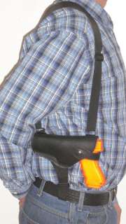 LEATHER SHOULDER GUN HOLSTER FOR BERETTA 3   3.5 BBL  