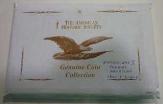 American Genuine World War II Penny Collection 1941 45  