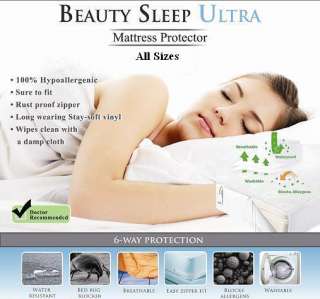 Bed Bug/Allergy Relief Mattress + Box Spring Cover 80% Cotton Top All 