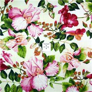 FabriQuilt Cotton Fabric Lovely Large Pink Flowers FQs  