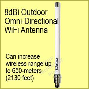 EnGenius EAG 2408 8 dBi Hi Gain Outdoor Wireless WiFi Router Antenna 