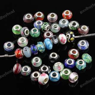100X WHOLESALE MIX LAMPWORK GLASS FINDINGS CHARM BEADS  