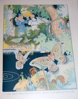 1907 GARDEN LAND, 8 HARRISON CADY ART NOUVEAU COLOR PLATES, RARE FIRST 