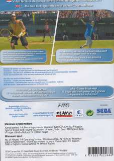   TENNIS 3 Virtual Sports PC Game NEW in BOX 5060138430815  