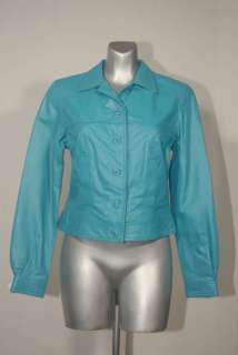 newport news Blue Leather Jacket size 8  