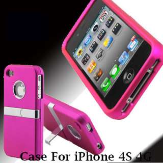 Best New Pink Best COVER CASE CHROME STAND FOR Apple iPhone 4 S 4s US 