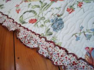 Country Flowers Cotton Quilted Floor Runner / Mat 140cm  