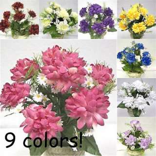Colors~ 84 Silk Mums Artificial Wedding Flowers  