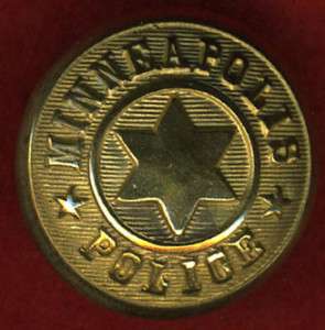 1896 antique MINNEAPOLIS Police uniform button  