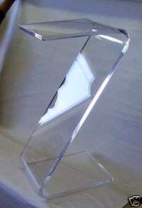 Clear END Z TABLE Lucite Acrylic or pedestal 29 high  