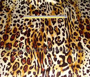 BIG CHEETAH LEOPARD ANIMAL PRINT SATIN FABRIC 48 DRESS ROBE SCARF 