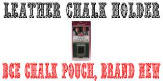 Pool Snooker Table Cue Chalk Holder BCE Leather Pouch *  