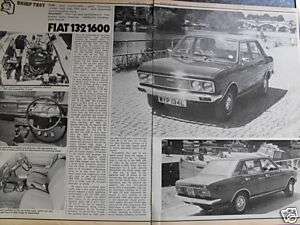 ORIGINAL 1973 ROAD TEST   FIAT 132 1600  
