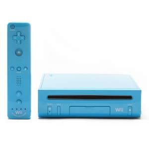 Nintendo Wii Limited Edition Blue Console NTSC 0609224596117  