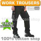Mens Black Navy Work Wear Trousers Knee Pad Pockets New items in 