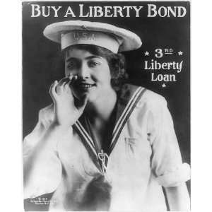  Buy a Liberty Bond,3rd Liberty Loan,sailor suit,c1918 