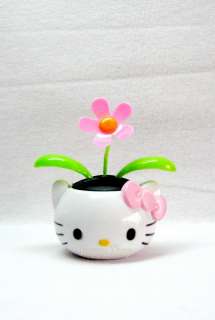 NEW~~Cute Hello Kitty Flower Pot Flip Flap Solar Power  