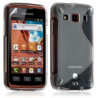 Housse coque gel Samsung Galaxy Xcover S5690 motif vague couleur noir 