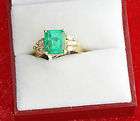 CERTIFIED COLOMBIAN EMERALD / DIA RING 1.69CTS / 14K /