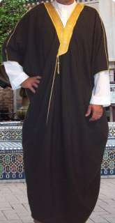 Black, Original Arab Bisht, Cloak, Arabic, Islam, Thobe  