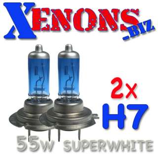 H7 (499) 55w ICE WHITE XENON Headlight Bulbs 12v  