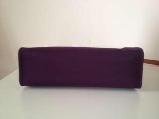 Hermes Herbag Dark Purple Iris CASSIS Canvas + Leather PM  