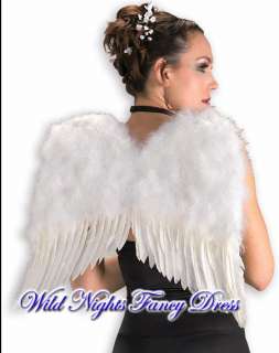 FANCY DRESS ACCESSORIES ~ DLX WHITE FEATHER ANGEL WINGS  