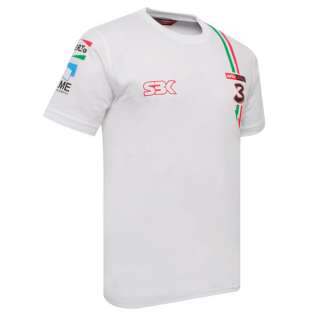 Max Biaggi Aprilia RSV4 SBK Mens White T Shirt  