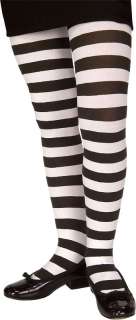 Girls White/Black Striped Tights   Stockings, Tights and Pantyhose