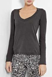 James Perse  Abyss Basic Long Sleeve Jersey Top by James Perse