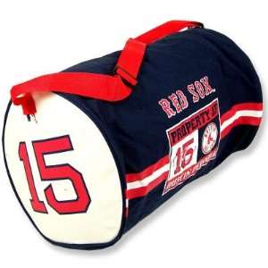 BOSTON RED SOX DUSTIN PEDROIA #15 MLB PLAYER BARREL DUFFLE BAG  