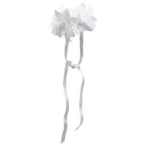 Freesia & Phalaenopsis Orchid Wrist Silk Flower Corsage  Pearl 