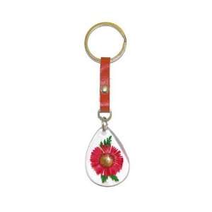   Flower Key Chain Red Tear Drop Shape pack of 6 Patio, Lawn & Garden