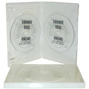  10 Standard White DOUBLE DVD Empty Replacement Boxes with 