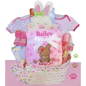  Personalized Baby Bunny Gift Basket Baby