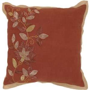 Surya P0043 1818D Down Filler Decorative Pillow   Rust Gold  