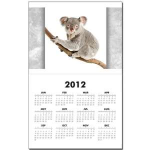 Calendar Print w Current Year Koala Bear on Branch